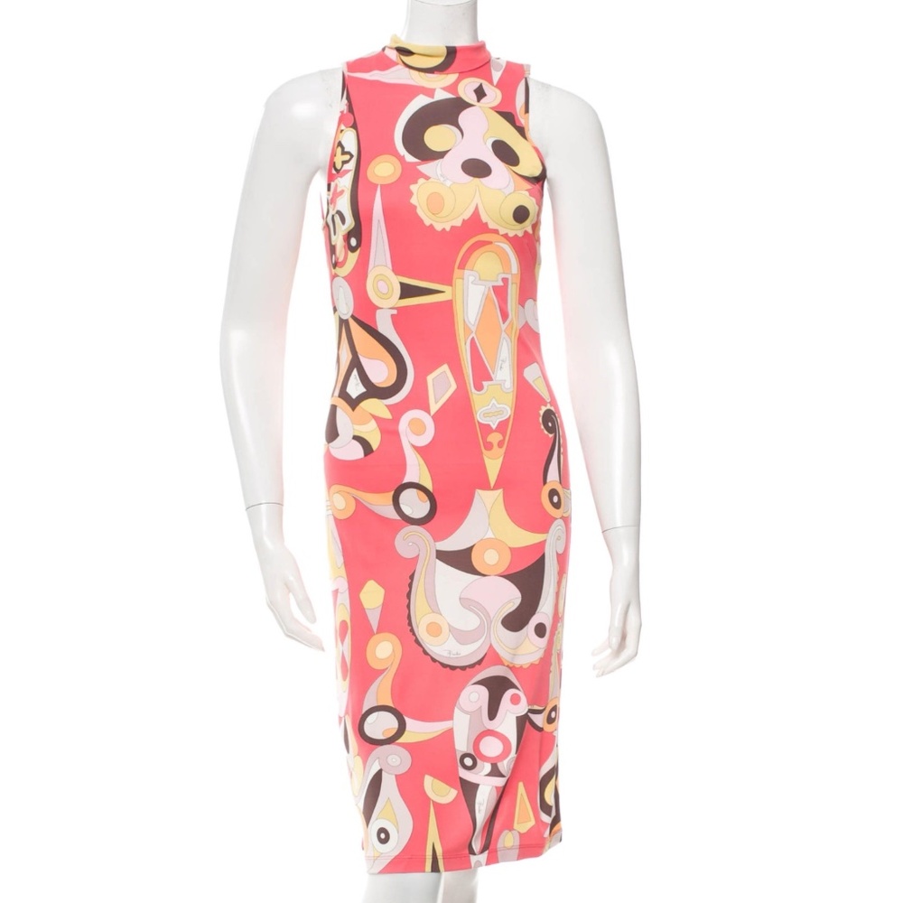 EMILIO PUCCI Classic print mockneck dress